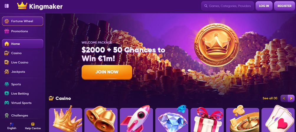 kingmaker casino screen