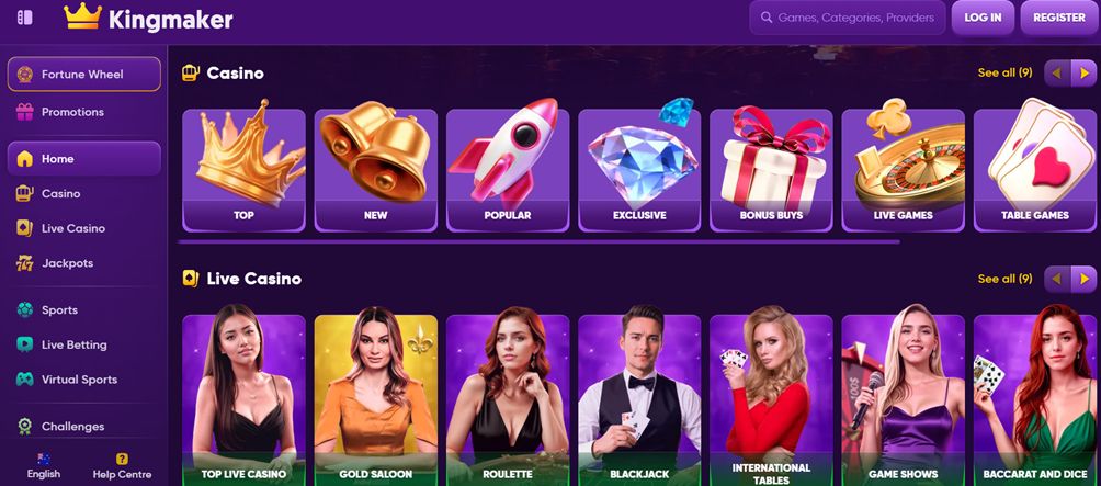 Kingmaker slots casino